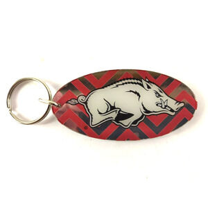 Arkansas Razorback Pig Mirror Keychain Tourist Souvenir